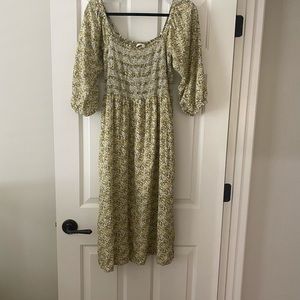 Wayf Navaeh midi smocked floral dress